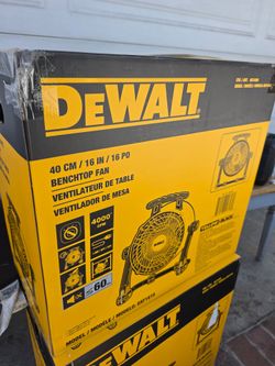 Dewalt 16in benchtop fan