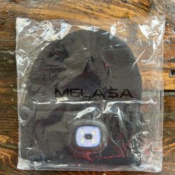 Beanie Hat with Light USB Rechargeable Brand New Black