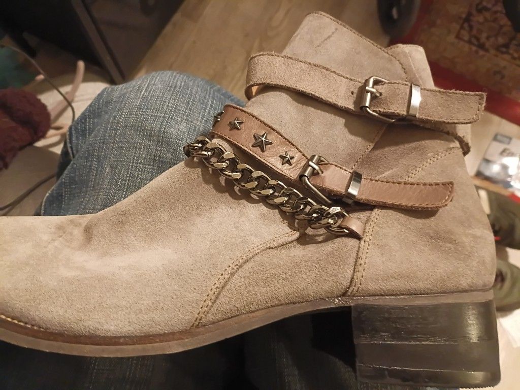 Mens Leather Dress Boots Size 10.5