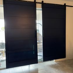 Barn Doors 92”in High & 48”inches Wide  New Dark