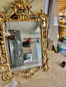 Golden Framed Mirror