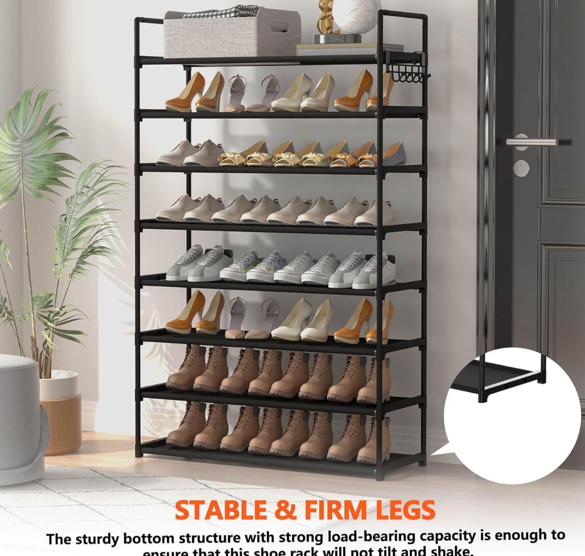 APSU 8Tier Shoe Tower Rack Non-woven ics Storage clothesrack Hoe rack Shoe organizer Shoe storage Shelf organizer Shoe organizer for closet Shoe rack