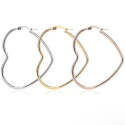 Heart Hoop Earring Bundle (3)