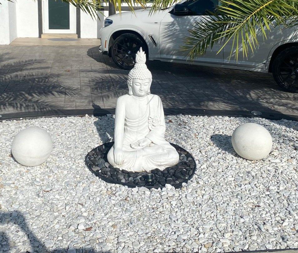 Concrete Buddha And Sphere Set,All Products : American Fashion Style Bags On Sale