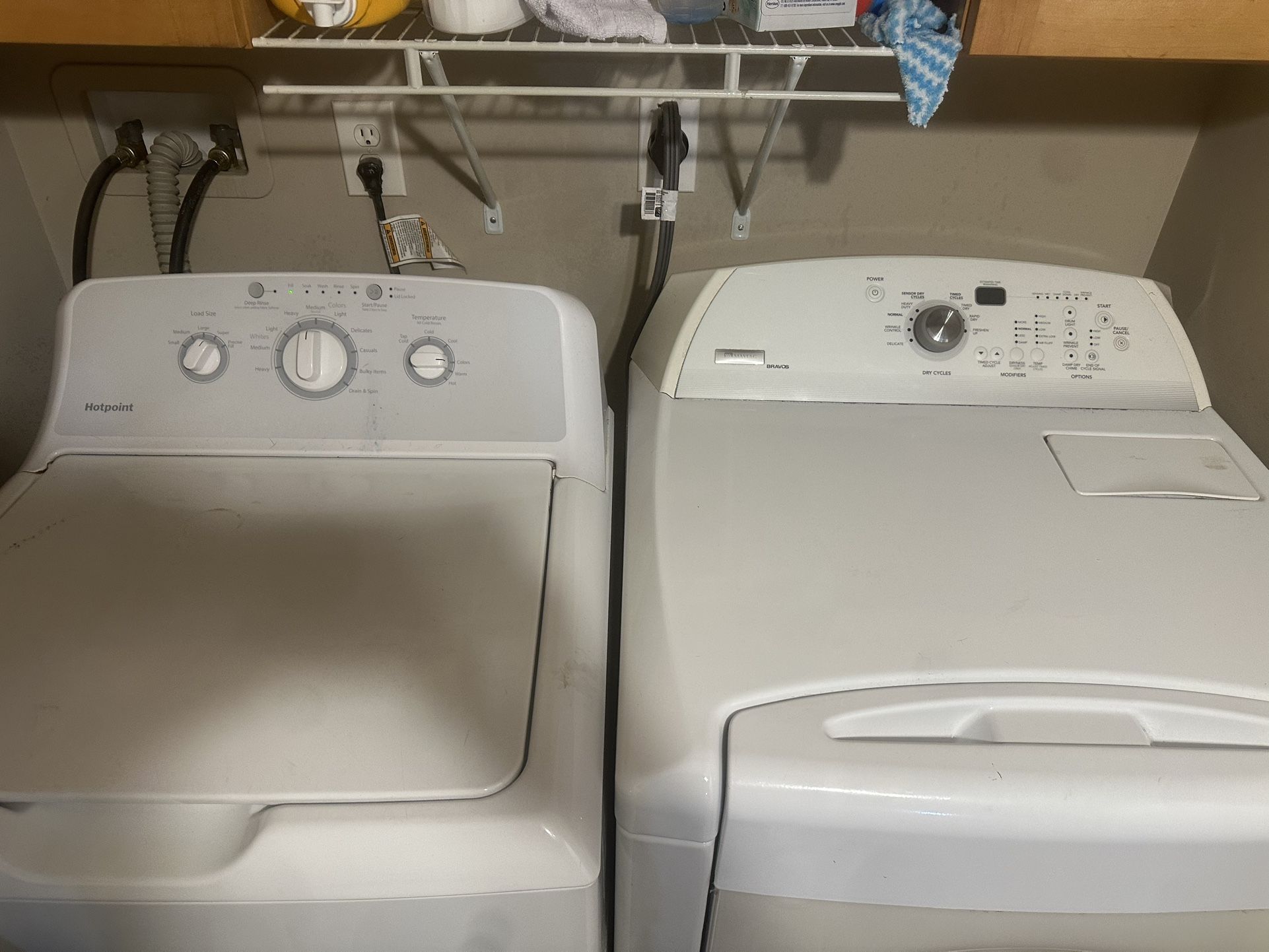 Washer and dryer set