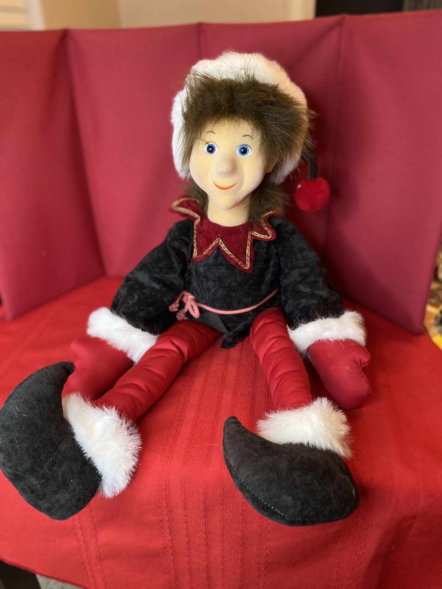 Vintage Jimmine Carter Hawley Hale Elf Stuffed Toy 27”