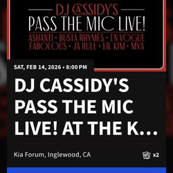 DJ Cassidy Pass The Mic Concert Saturday Feb 14 