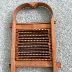 Vintage Chinese Bamboo Wooden Ginger Grater / Primitive Wall Décor