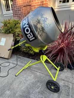 Ryobi cement mixer.