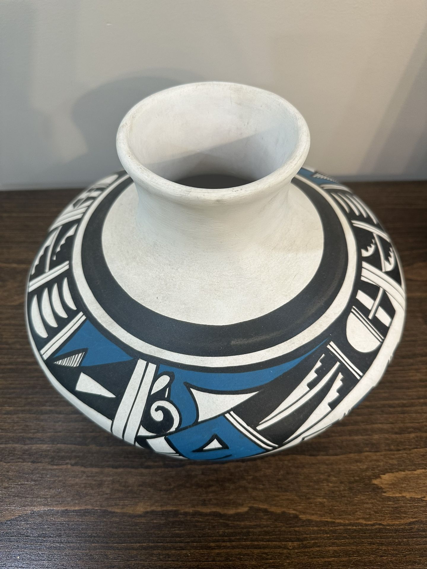 Vintage Tribal Pottery Vase Large (Signed)