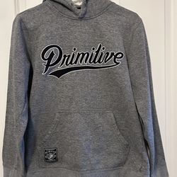 Primitive - Hoodie Sweater Pullover Sweatshirt - Grey With Black Logo Sz Med