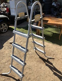 Gray 48" A-Frame Above Ground Pool Ladder