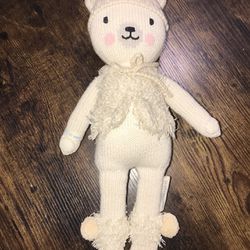 Cuddle + Kind Stella The Polar Bear Knit Doll Baby Plush Toy 15” Inch