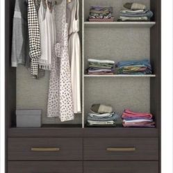 Closet Organizer Color Espresso White Or Grey 