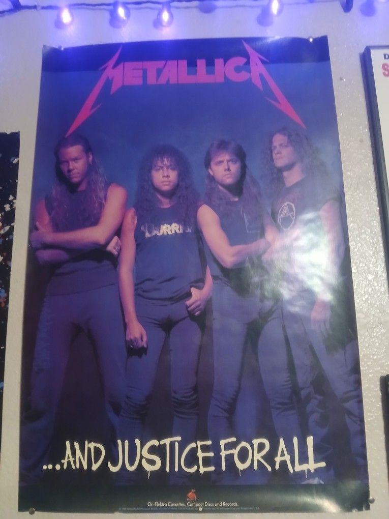 1988 Metallica Original Promotional Poster (And Justice For All) Excellent Condition 