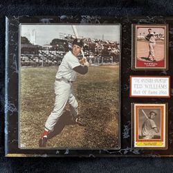 Ted Williams Commemorative Plaque – Hall of Fame Display