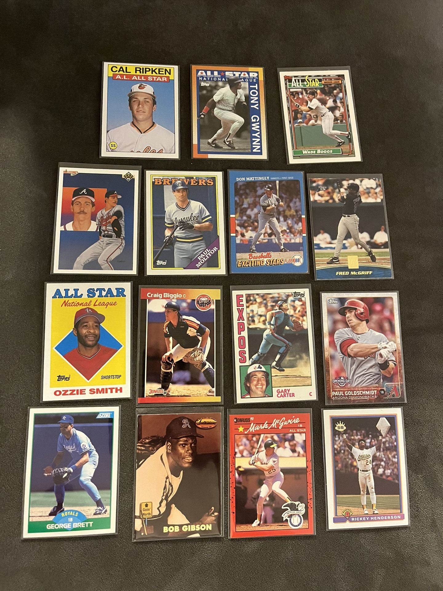 15 Card Lot Of Baseball HOFers & Stars