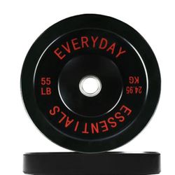 FlexWave Black Olympic Bumper Plate Sets 110LB (2 55lb weights) NEW