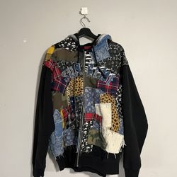 supreme patchwork hoodie