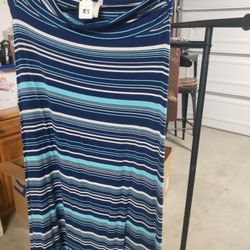 Womens Medium Long Stripped Skirt