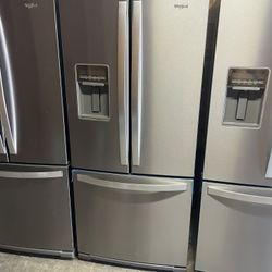 Whirlpool French Door 30 Wide Stainless Steel Refrigerator 