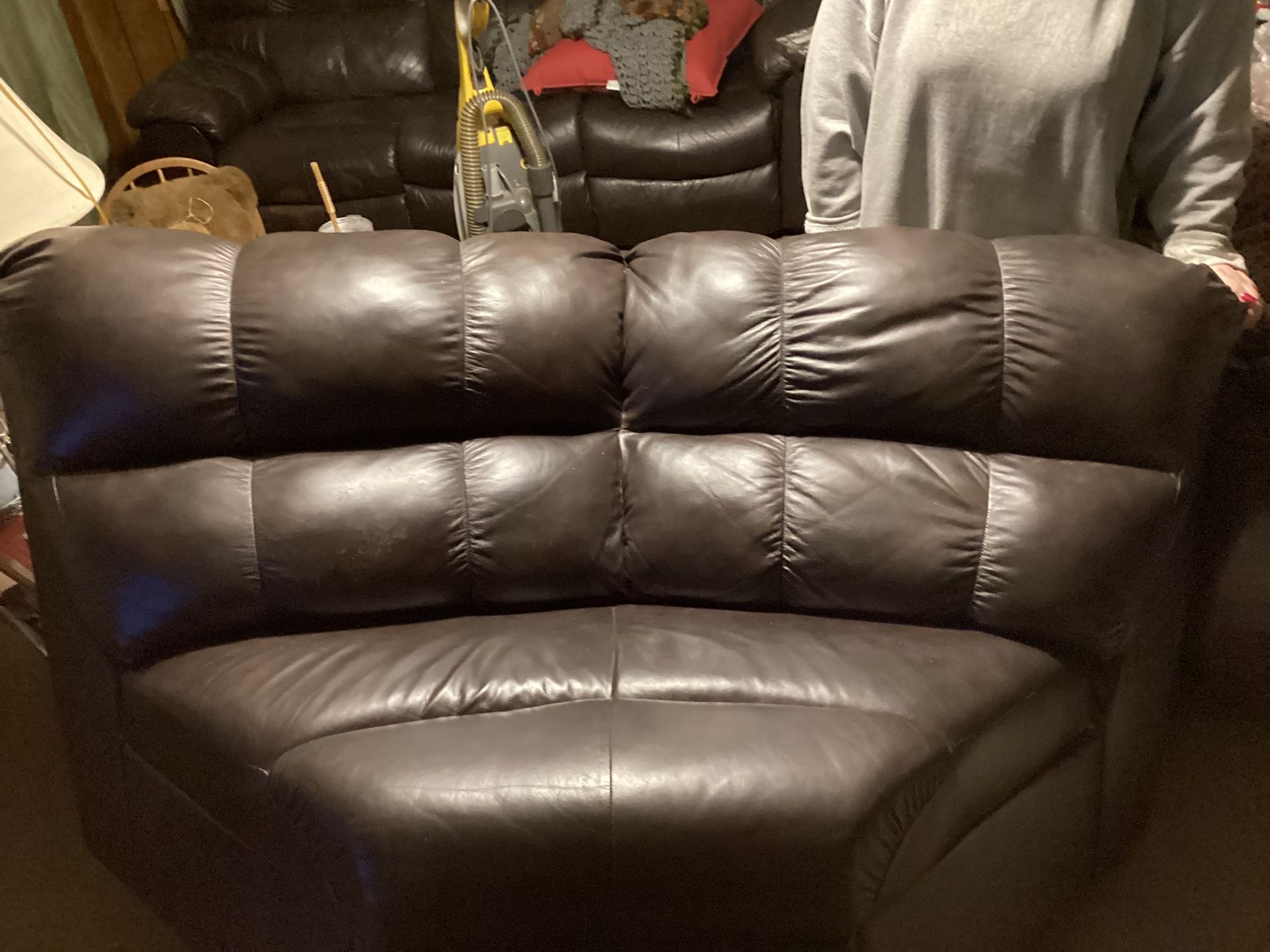 This Is An (Ashley)Wedge From a Three Piece Brown Couch Set