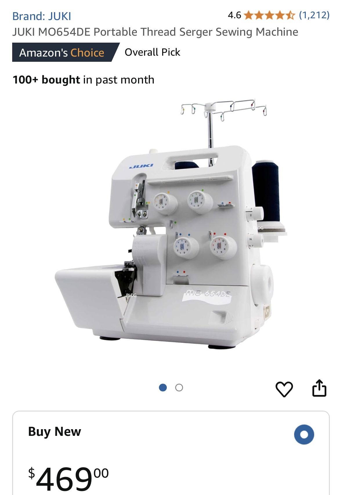 Juki Mo 654de Overlock Sewing Machine
