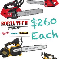 Milwaukee  -  Dewalt 🔥Top Handle Chainsaws 14”