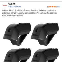 Yakima Timberline Towers For Roof Rack Brand New