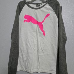 Puma Girls Long Sleeve Shirt Size L(10/12)