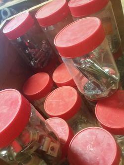 Organized jars for carpenters