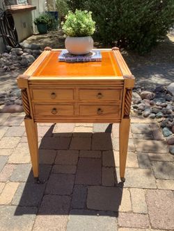 Wood Side Table with Drawer