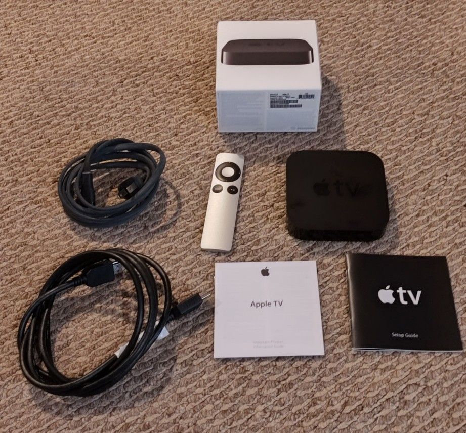 Apple TV with Box Remote Manual And HDMI