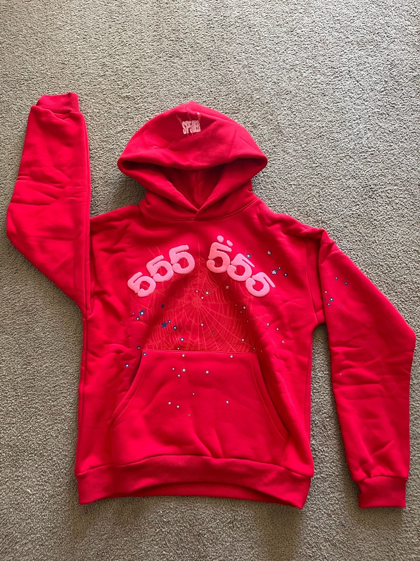 red sp5der hoodie