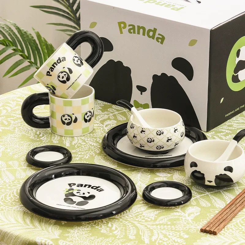 Panda cutlery set