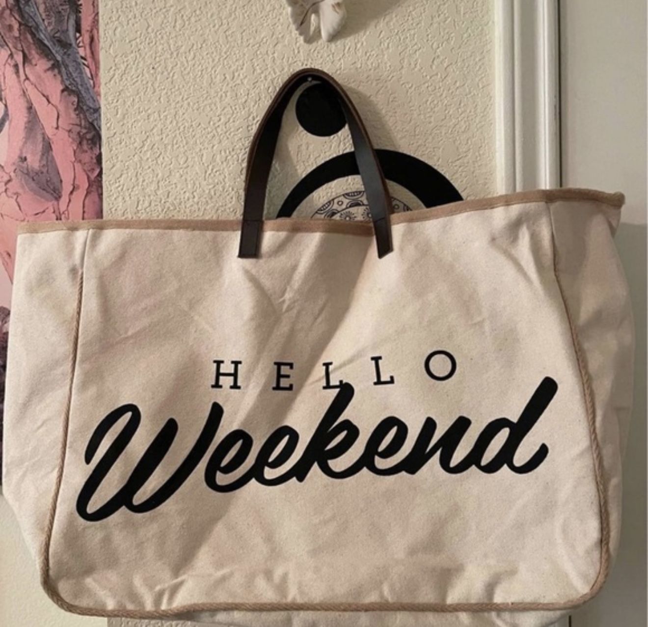 Hello Weekend Tote Bag