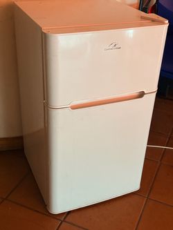 White mini fridge