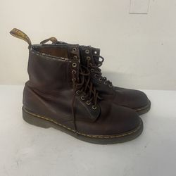 Dr. Martens Brown Leather 8 Eye Work Boots Men's Size 12