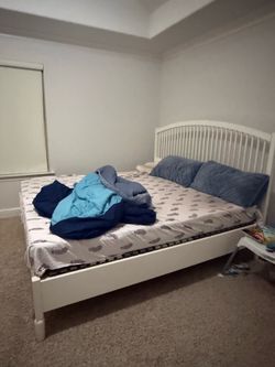 IKEA king size bed with mattress