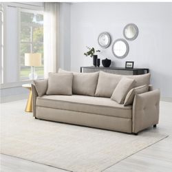 ✨ Beige Sofa W/ Sleeper ✨ 
