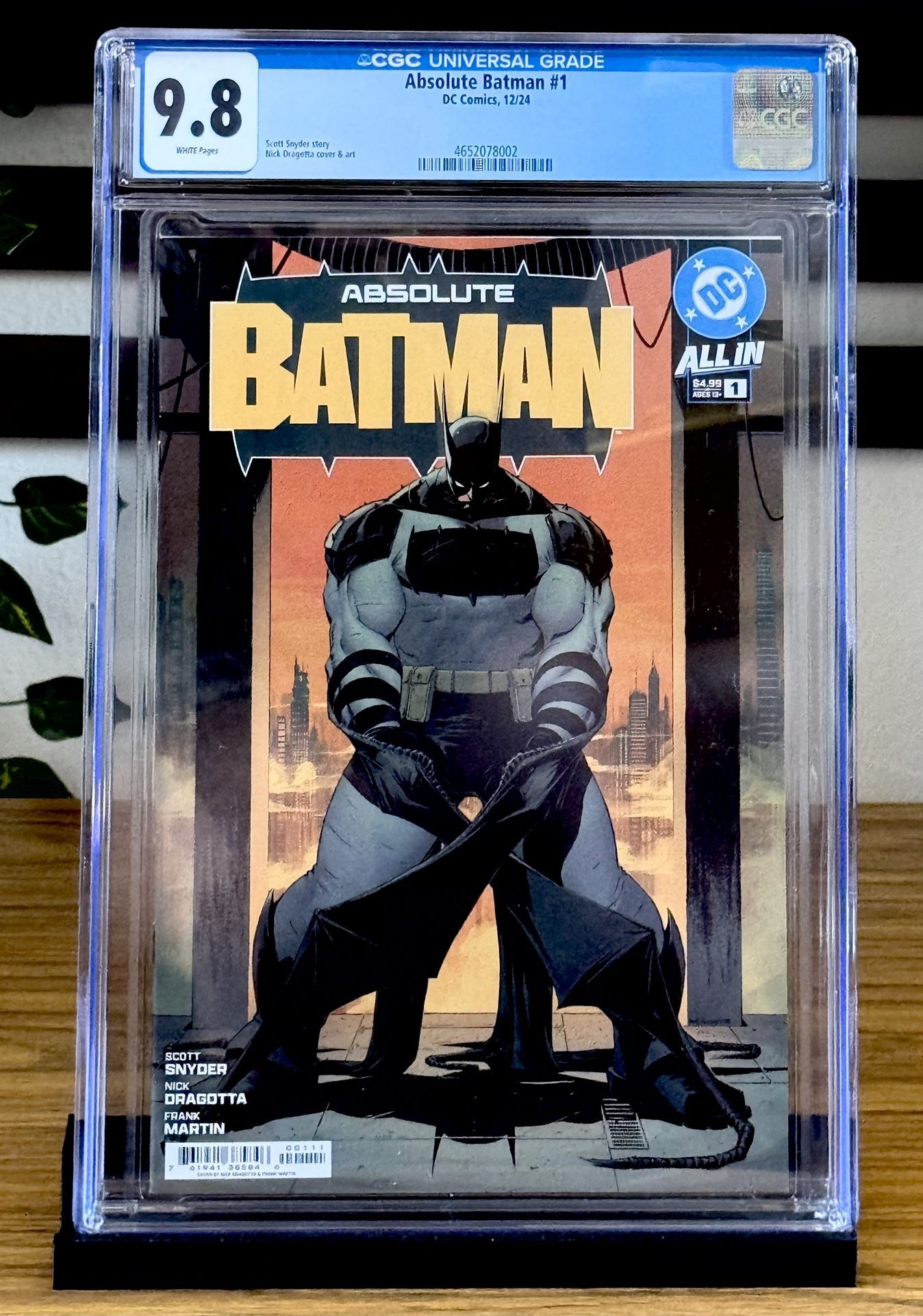 Absolute Batman #1-CGC 9.8-1st Print Nick Dragotta Cover (DC Comics 12/24)