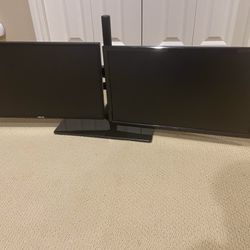 VIVO Dual-Monitor Stand (MONITORS ARE NOT FOR SALE — JUST THE STAND)