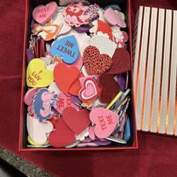 100’s Of Foam Valentines Stickers. $20 Takes All Including Box 