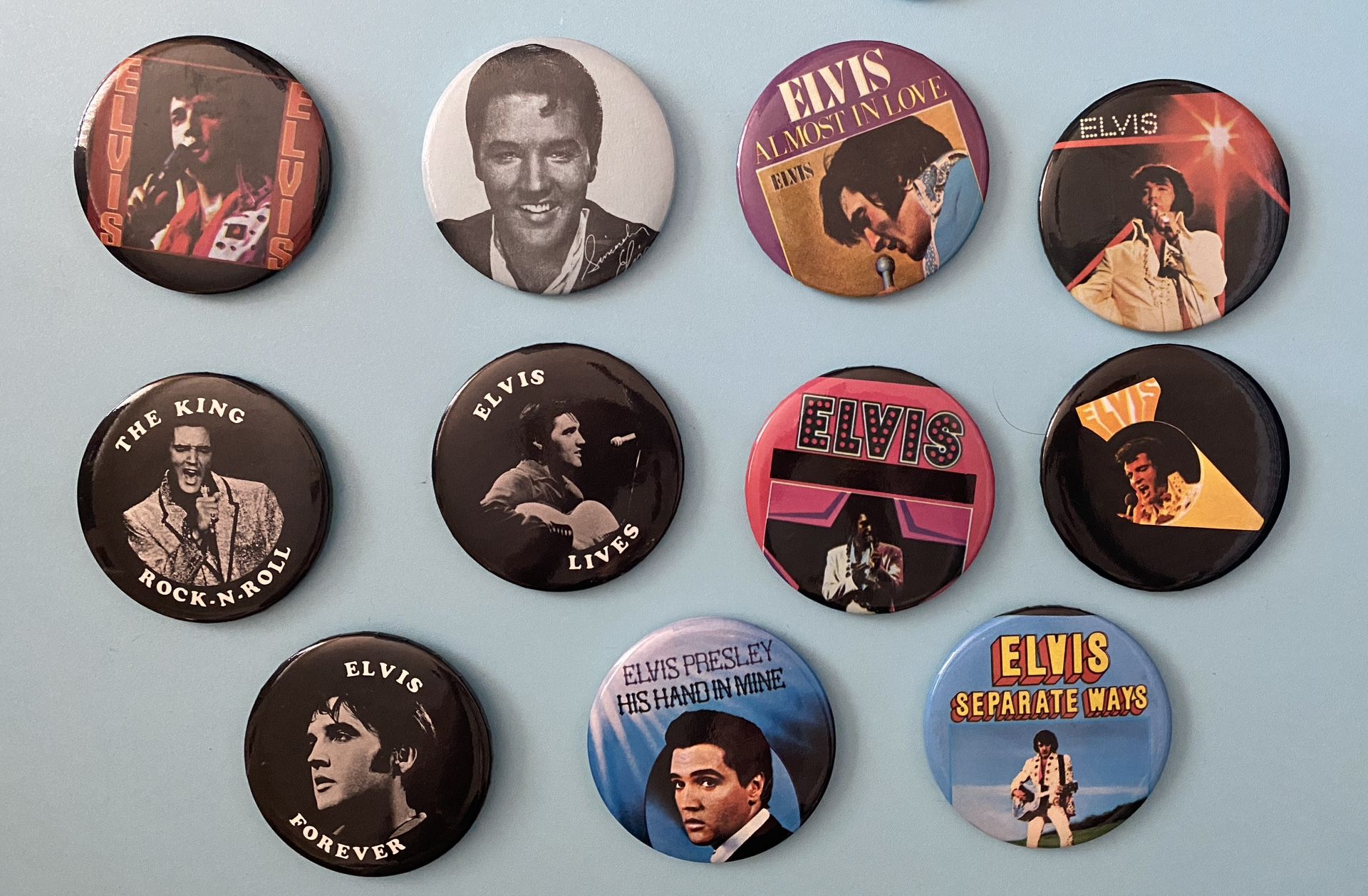 Elvis large Buttons Pins $20 Take All