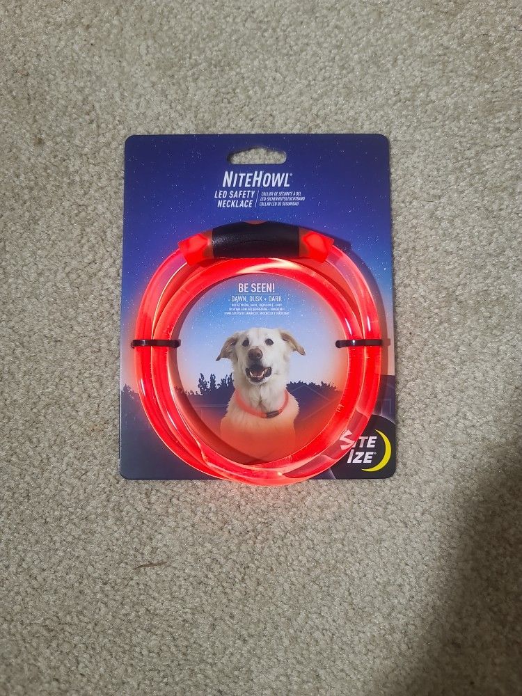 NiteHowl LED Safety Red Glow Collar For Dogs