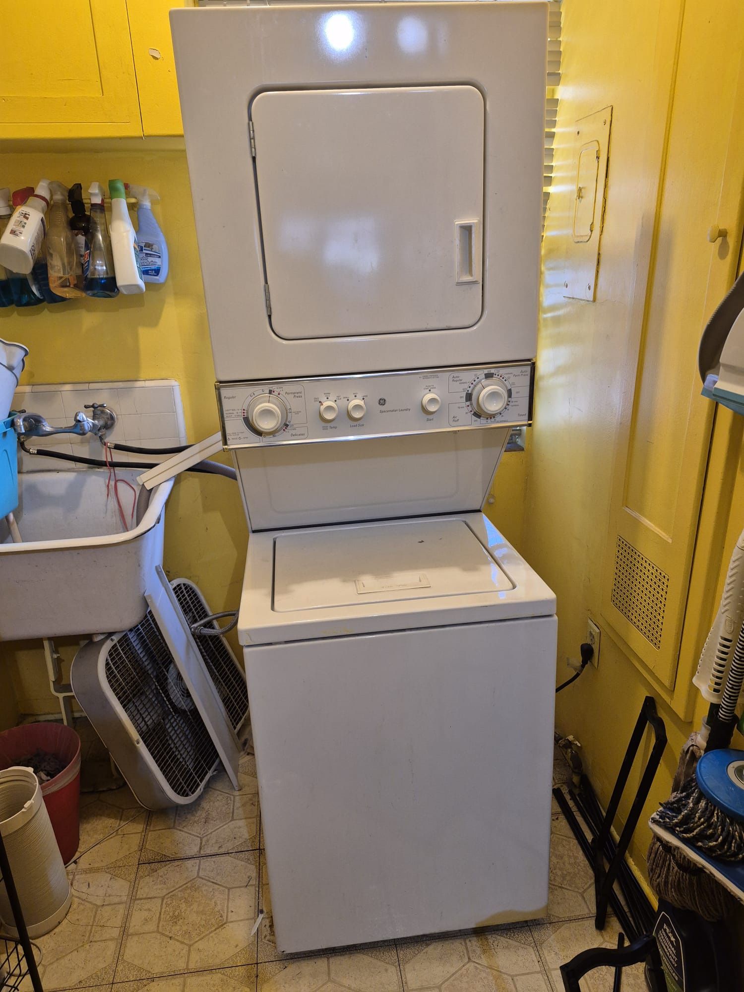 stackable GE used washer and dryer