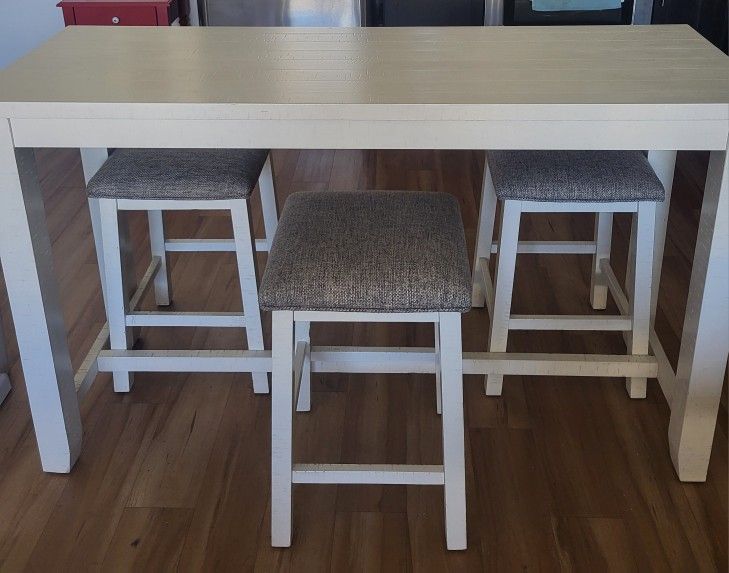 4 Piece White Table Set