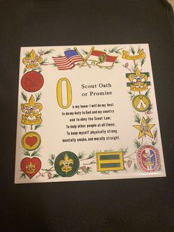 Vintage Boy Scout Oath Tile!