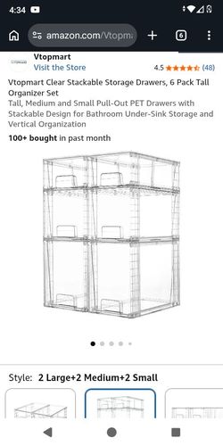 Stackable storage drawers 6 pack