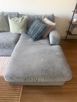 Gray Fabric Sectional Sofa (L-shape)